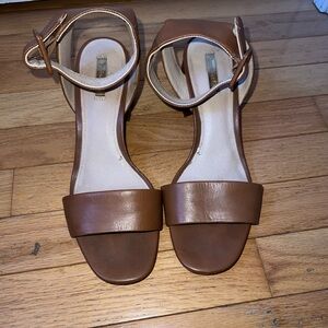 Louise et Cie Tan Leather Heels